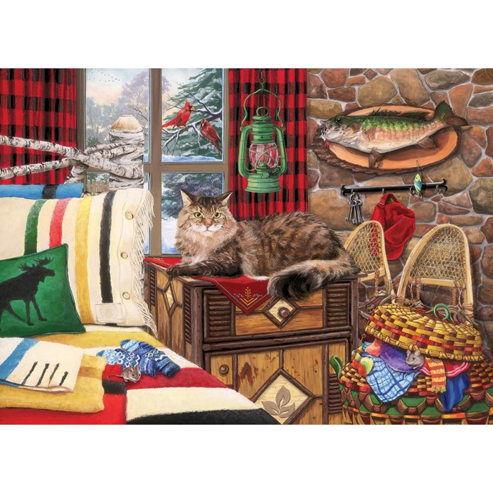 Puzzle Mačka iz kolibe