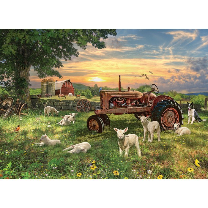 Puzzle Polje pri izlasku sunca