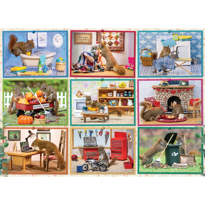 Puzzle Vjeverice kod kuće