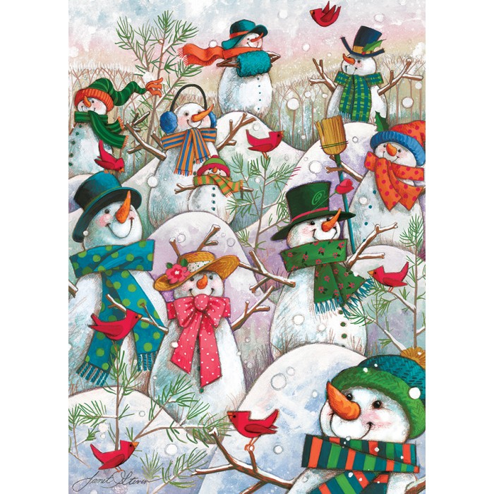 Puzzle XXL dijelovi - Hill of a Lot of Snowmen