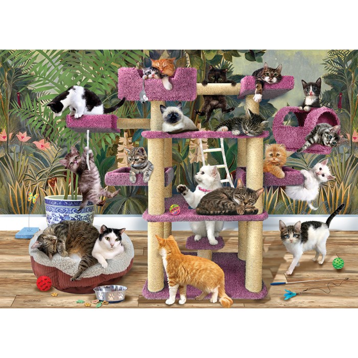 Puzzle Mačke iz džungle