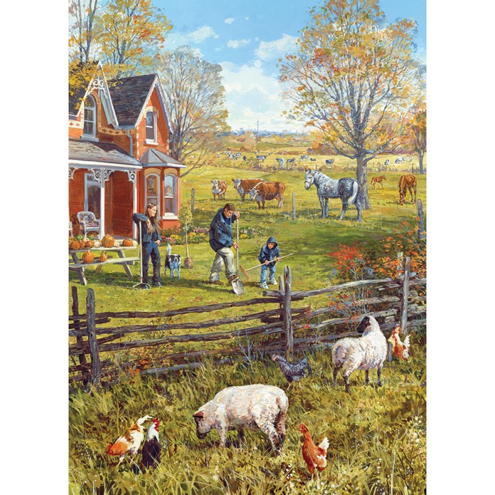 Puzzle XXL dijelovi - Mlada porodična firma - Random Cut
