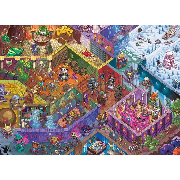 Puzzle XXL dijelovi - Trka kroz tamnicu - Random Cut
