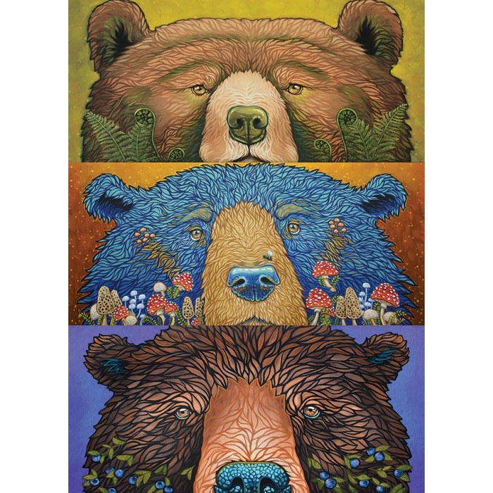 Puzzle XXL dijelovi - Bear Eyes: Žetva - Random Cut