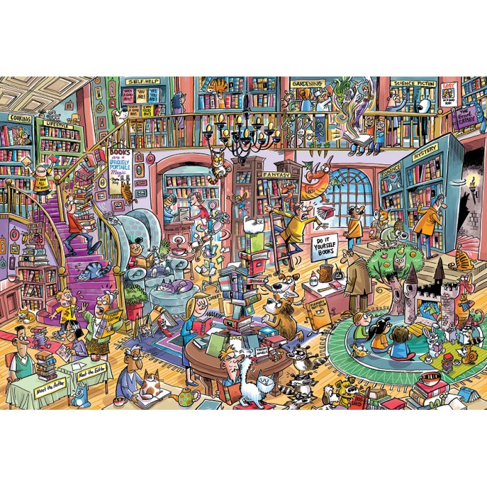 Puzzle XXL dijelovi - Bookshop Bedlam