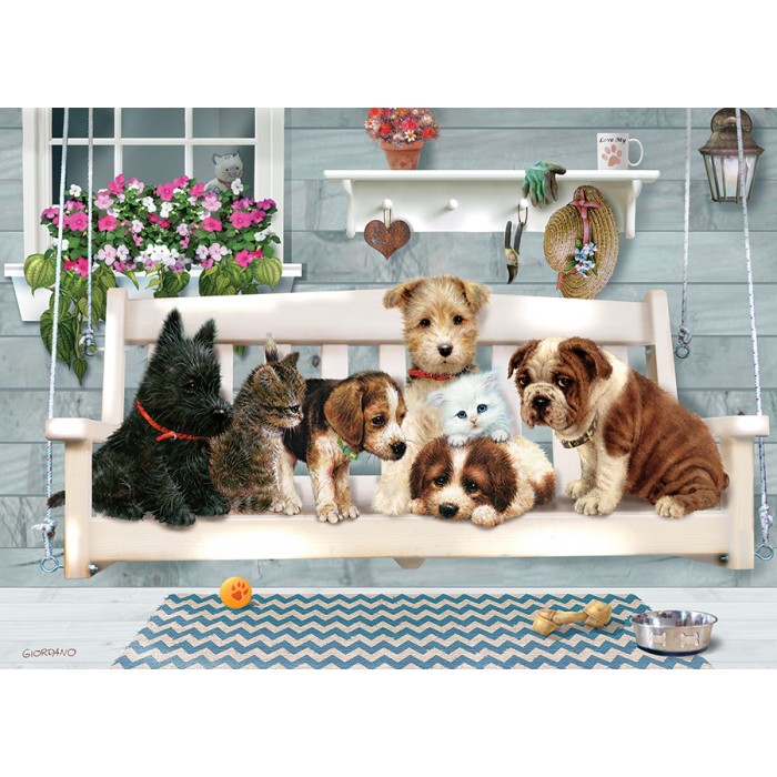 Puzzle XXL dijelovi - Family - Porch Pals