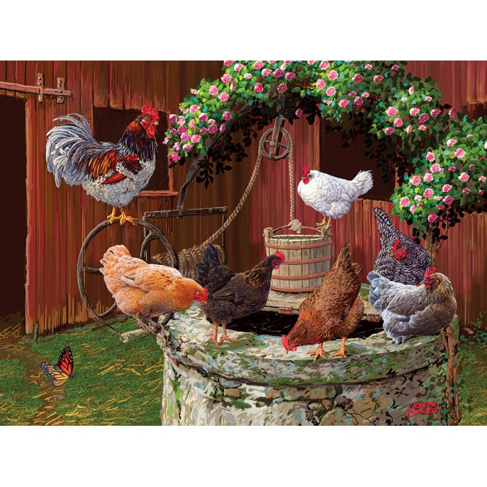 Puzzle XXL dijelovi - The Chickens are Well