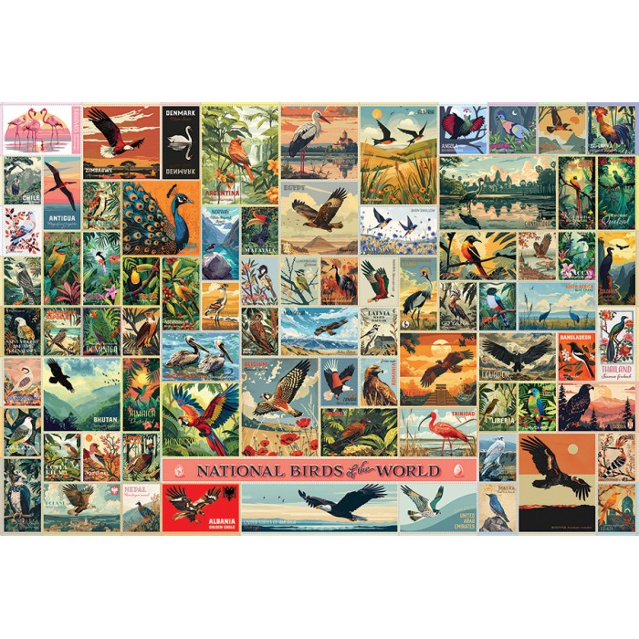 Puzzle Nacionalne ptice svijeta