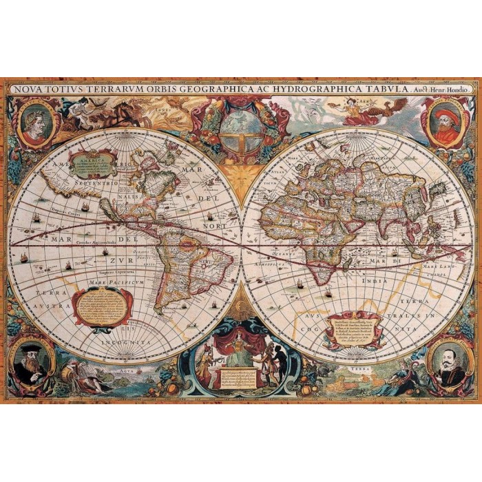 Puzzle Antique World Map