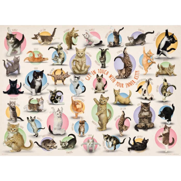 XXL dijelovi - Familiy Puzzle: Yoga Kittens