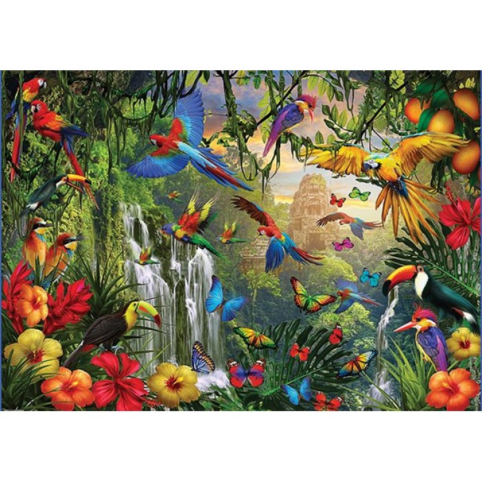 Puzzle XXL dijelovi - Tropski raj ptica