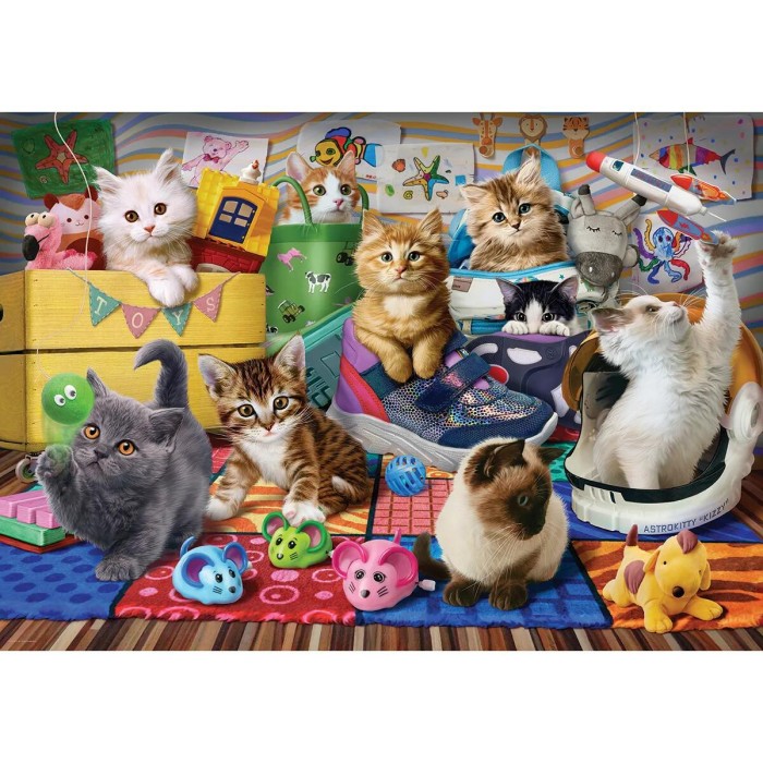 Puzzle XXL dijelovi - Mačići vrijeme za igru