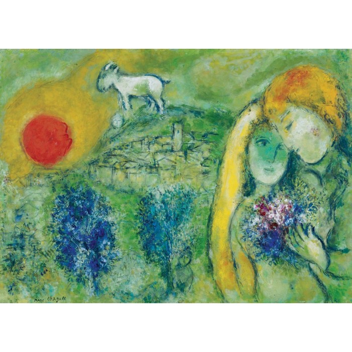 Puzzle Marc Chagall - Zaljubljeni u Venceu