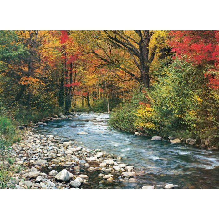 Puzzle Vodotok u šumi