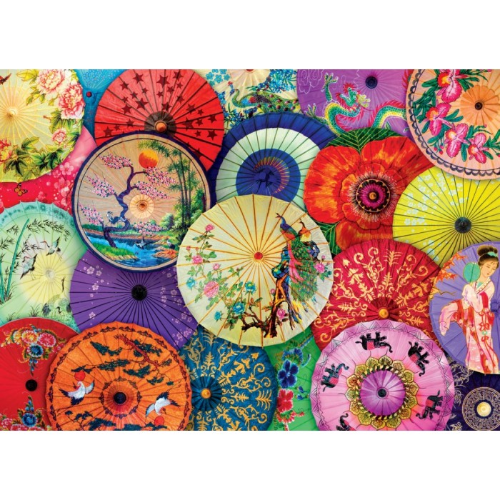 Puzzle Asian Oil Paper Umbrellas