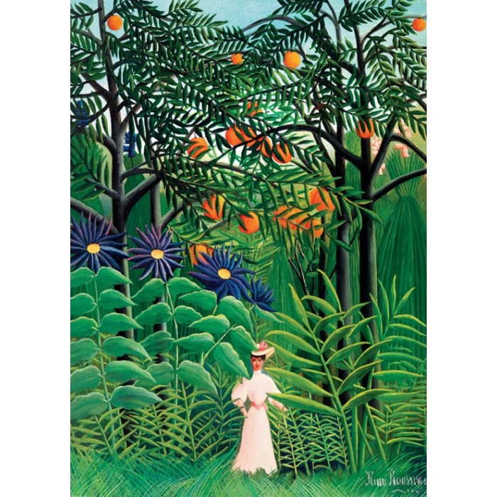 Puzzle Woman in an Exotic Forest