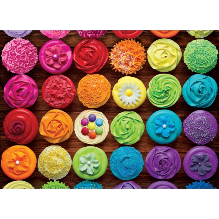 Puzzle Cupcake Rainbow
