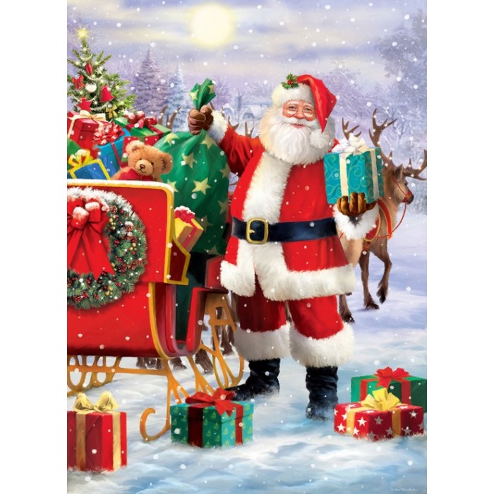 Puzzle Santa with Sled