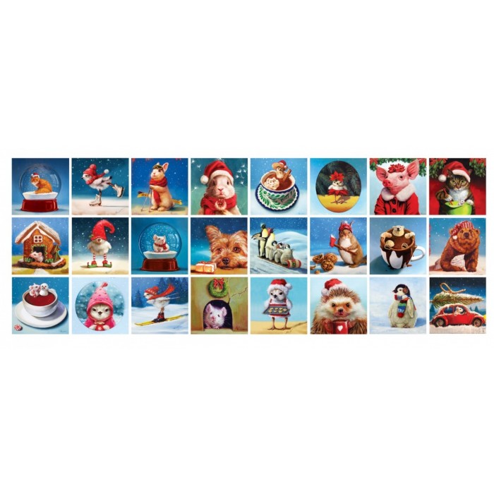 Adventski kalendar - Christmas Animals - 24 puzzle