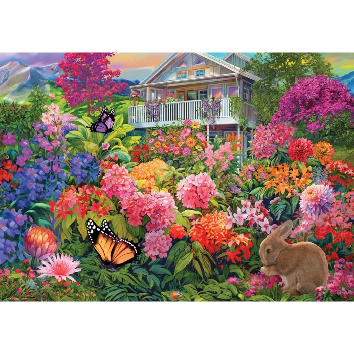 Puzzle Connecting Pieces - Bunny Garden