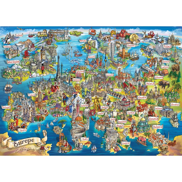 Puzzle Luda karta Europe