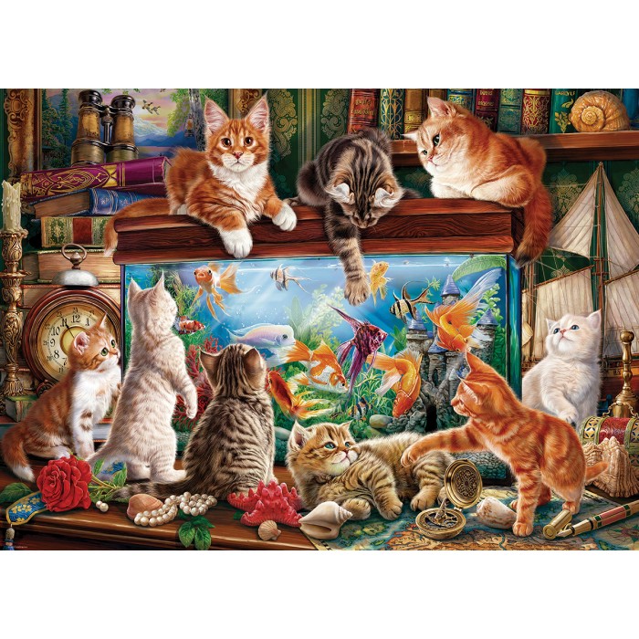 Puzzle Mačke kod akvarija