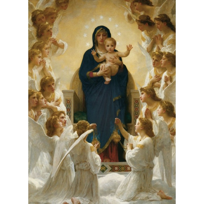 Puzzle William A. Bouguereau: Djevica Marija s anđelima