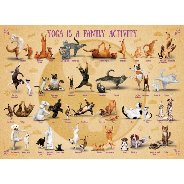 Puzzle XXL dijelovi - Yoga is A Family Activity