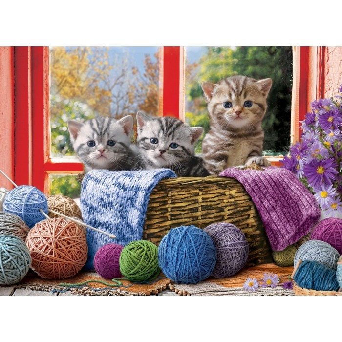 Puzzle XXL dijelovi - Knittin' Kittens