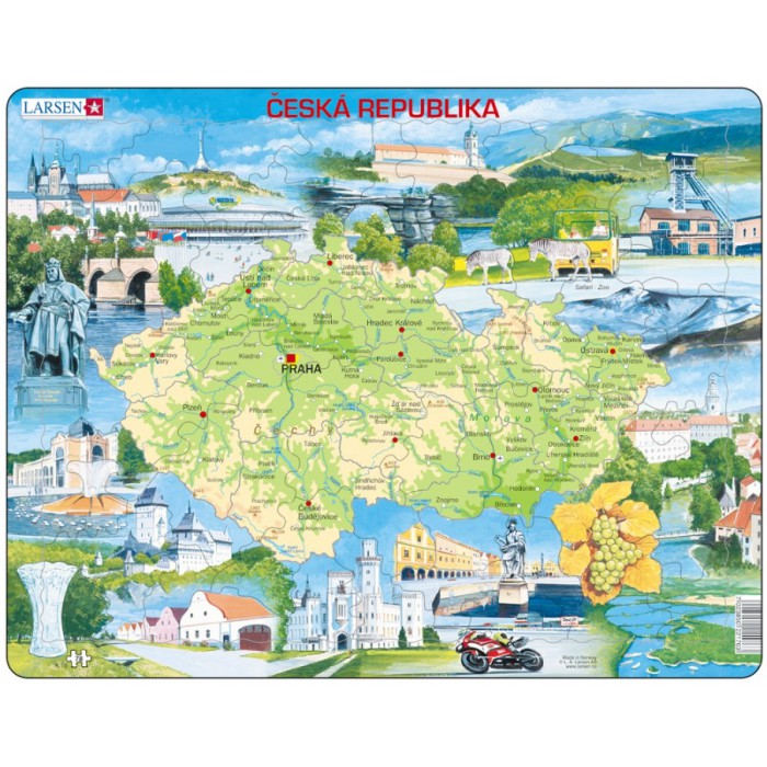 Puzzle s okvirom - Češka (na češkom)