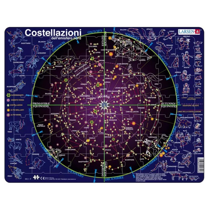 Puzzle s okvirom - Costellazioni (na italijanskom)
