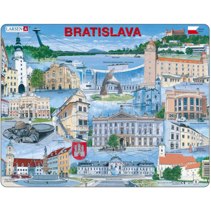 Puzzle s okvirom - Bratislava (na slovačkom)