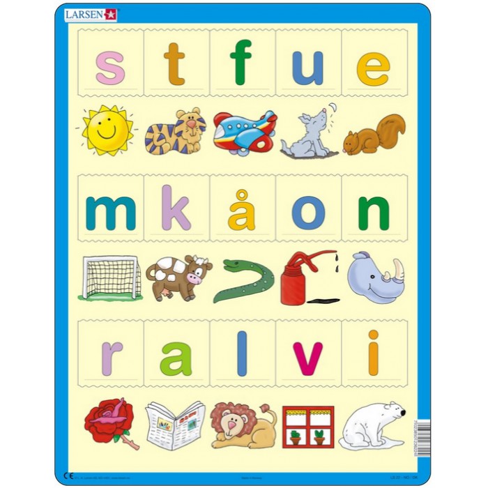 Puzzle s okvirom - Slagalica sa slovima (na norveškom)