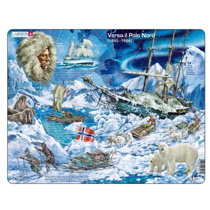 Puzzle s okvirom - Verso il Polo Nord (na italijanskom)