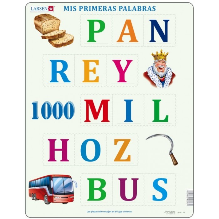 Puzzle s okvirom - Mis Primeras Palabras (na španskom)