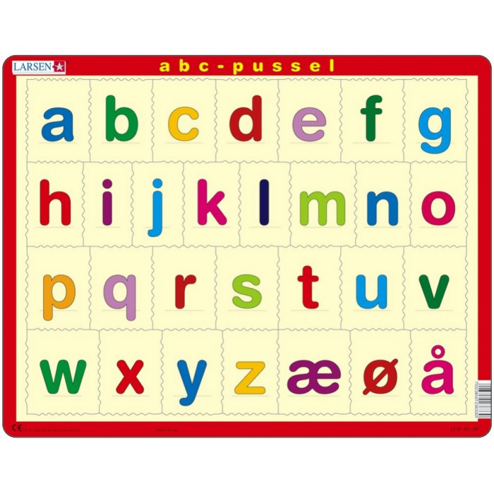 Puzzle s okvirom - Abeceda (na norveškom)