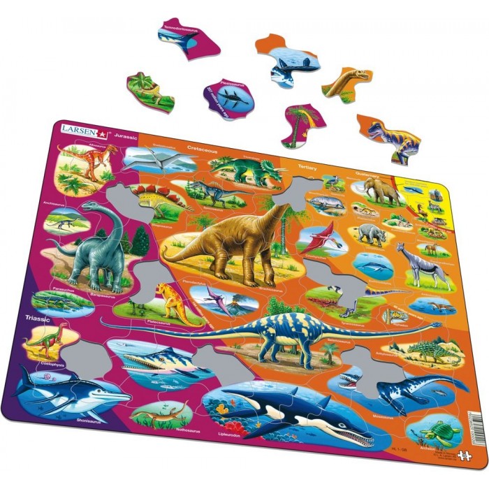 Puzzle s okvirom - Dinosauri (na norveškom)