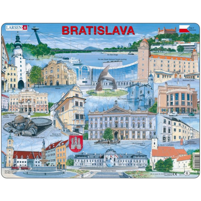 Puzzle s okvirom - Bratislava (na engleskom)