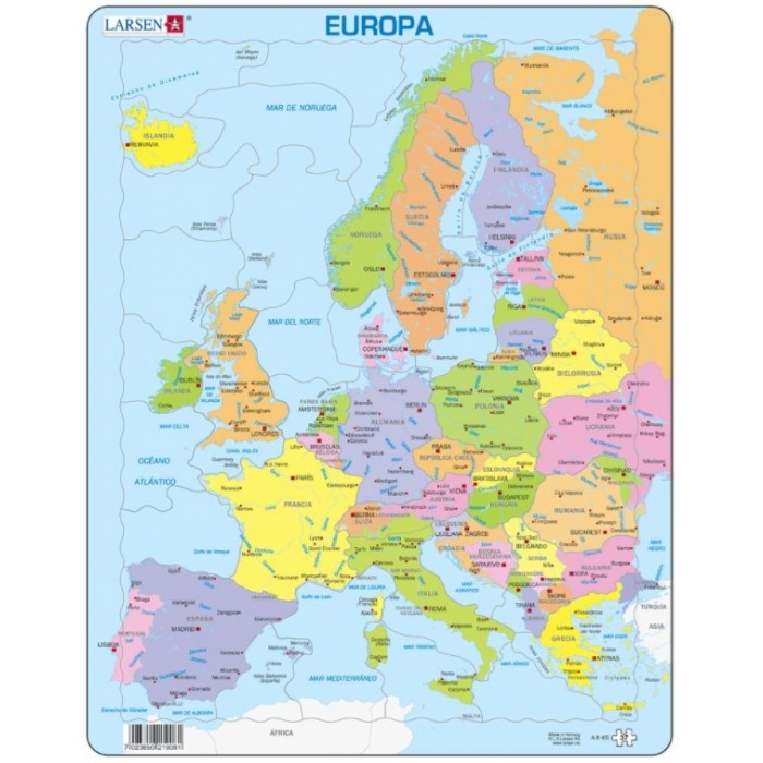 Puzzle s okvirom - Europa (na španskom)