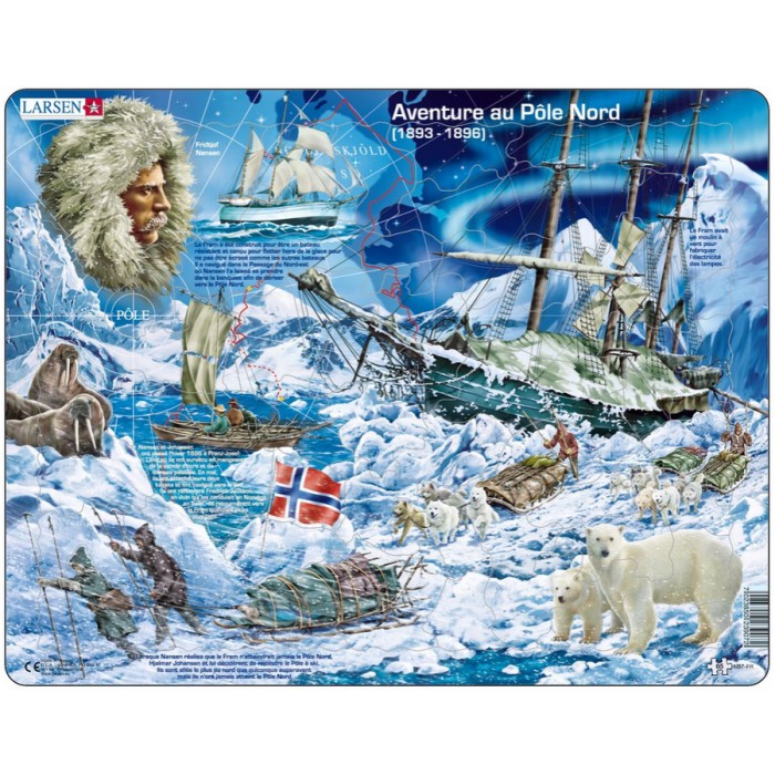 Puzzle s okvirom - Avantura na Sjevernom polu (na francuskom)