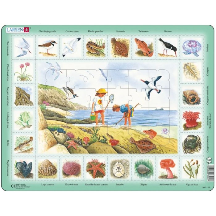 Puzzle s okvirom - Nature Puzzle - Seaside (Spanish)