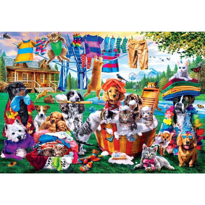 Puzzle XXL dijelovi - Laundry Day Rascals - EZ Grip