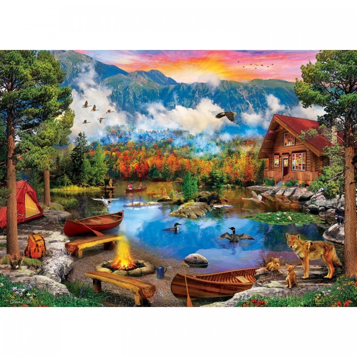 Puzzle Time Away - Kanu u zalasku sunca