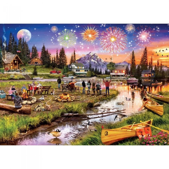 Puzzle Art Gallery - Vatromet na planini