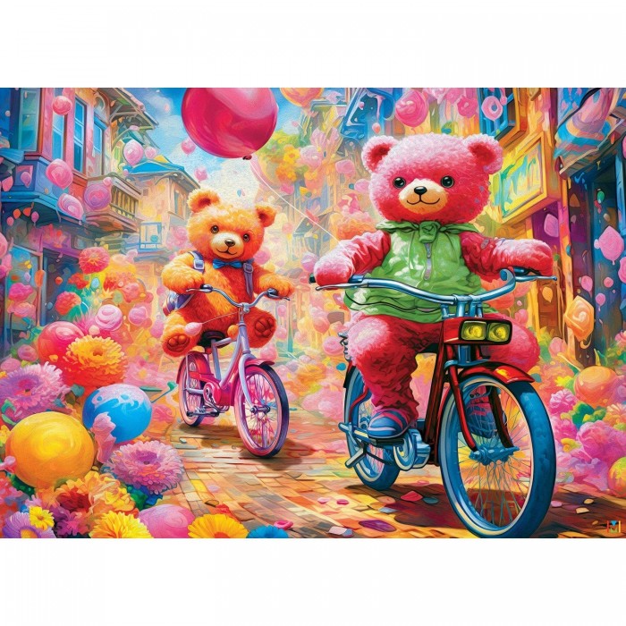 Puzzle Colorize - Medvjedići u zemlji čuda