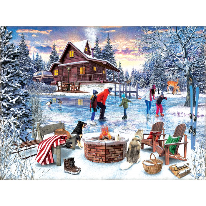 Puzzle Klizači kraj logorske vatre