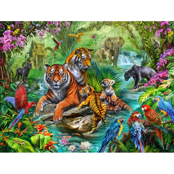 Puzzle Džungla tigrova