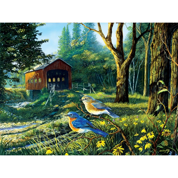 Puzzle Terry Doughty - Sleepy Hollow Blue Birds