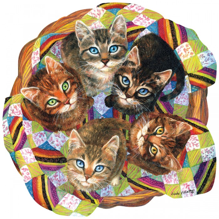 Puzzle Linda Elliot - Kitten Basket