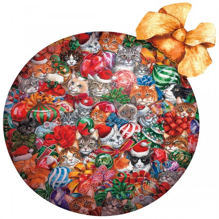 Puzzle Cat Christmas Ornament